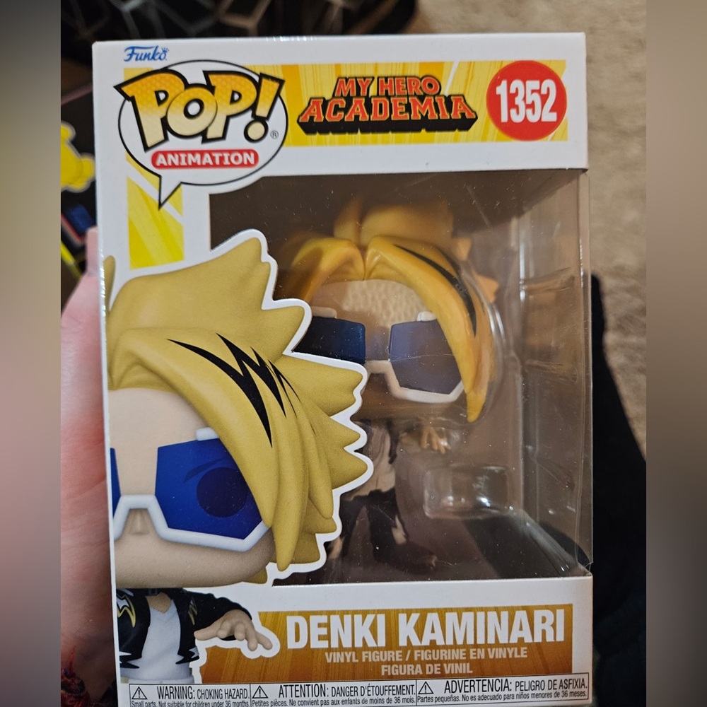 Funko My Hero Academia Denki Kaminari Figure with Yellow Hair and Blue Glasses